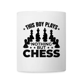 This boy plays nothing but chess - Mug - white - Front