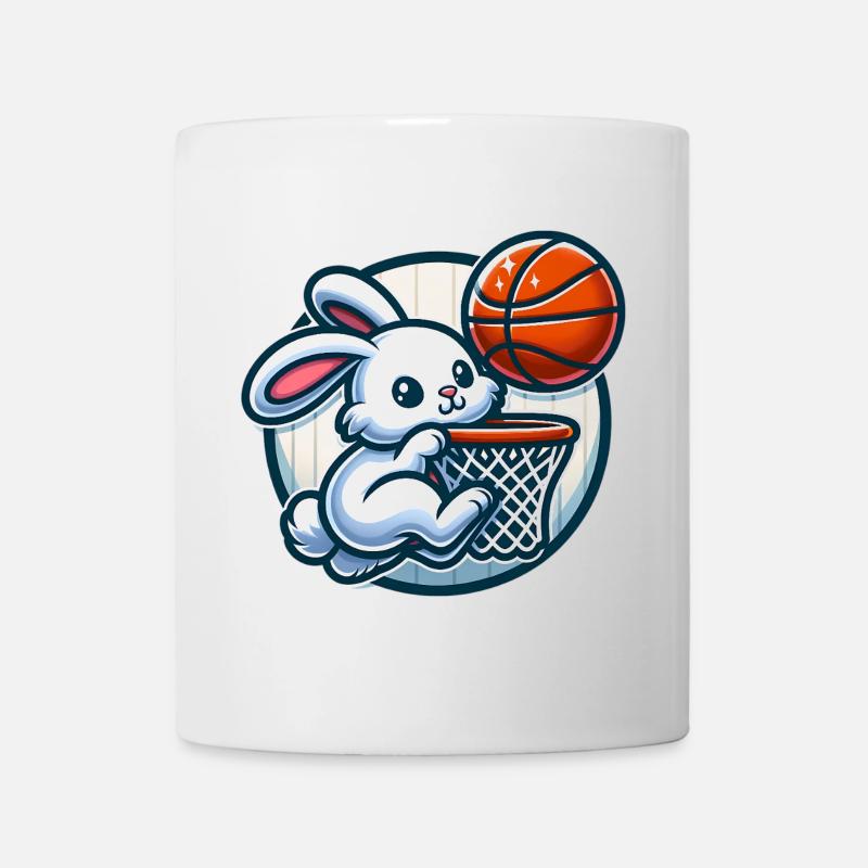 Niedlicher Korbjäger Hase - Tasse - Weiß
