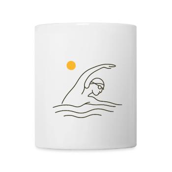 Schwimmen - Tasse - Weiß - Vorne