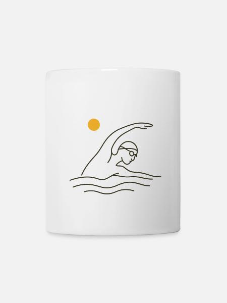 Schwimmen - Tasse - Weiß