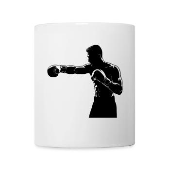 Ring de boxe Fighter crochet droit - Mug blanc - blanc - Devant