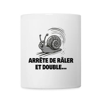 Führerschein, Schnecke, Geschwindigkeit - Tasse - Weiß - Vorne