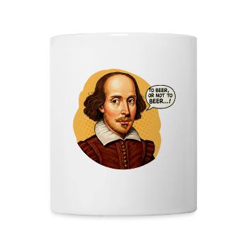 Shakespeare "To Beer or Not to Beer" Funny Lit - Mug - white - Front