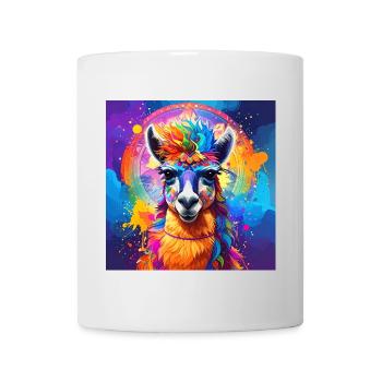 Lama,graffiti ,malerei , bunt - Tasse - Weiß - Vorne