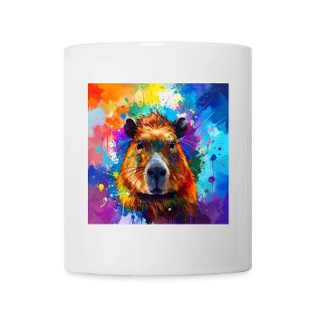Capybara, capybara,graffiti,painting, colorful - Mug - white - Front