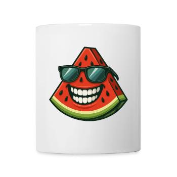 Coole Wassermelone mit Sonnenbrille Sommerfrucht - Tasse - Weiß - Vorne
