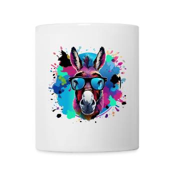 Donkey,graffiti,painting, colorful,nerd - Mug - white - Front
