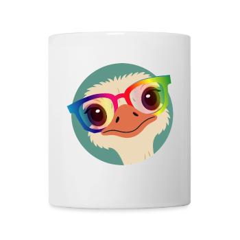 Bouquet with rainbow glasses – Cheeky animal motif - Mug - white - Front