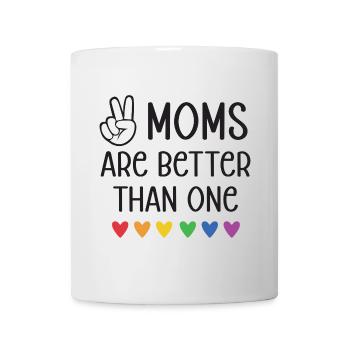 Mois de la fierté LGBTQ - Deux mamans valent mieux qu’une - Mug blanc - blanc - Devant