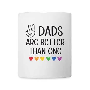 Mois de la fierté LGBTQ - Deux papas valent mieux qu’un - Mug blanc - blanc - Devant