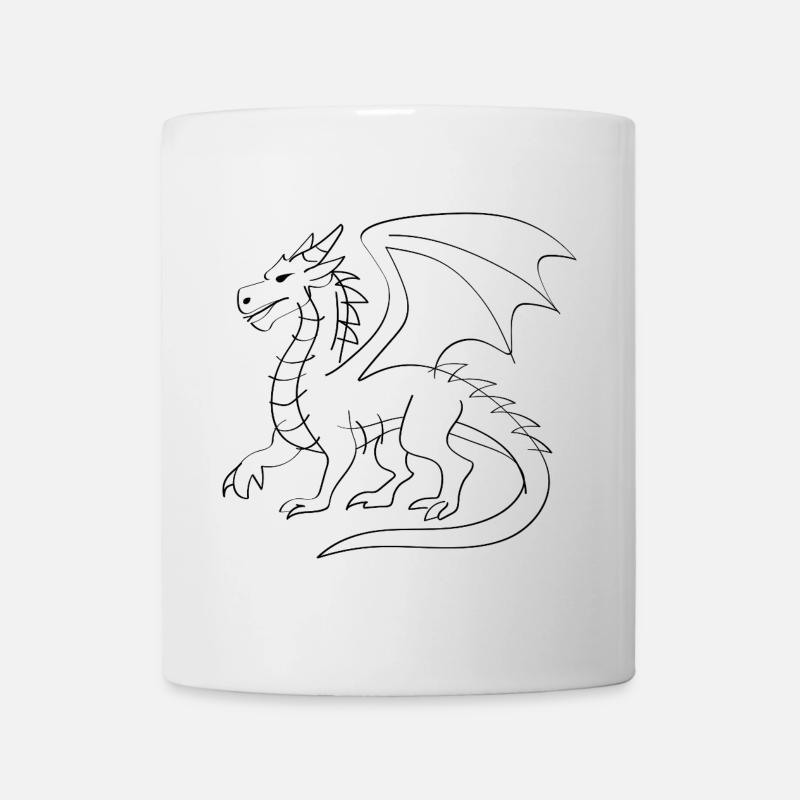 Dragon Illustration - Mug blanc - blanc