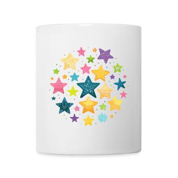étoiles,étoile,étoiles colorées,illustration - Mug blanc - blanc - Devant