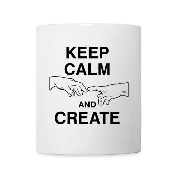 Gardez votre calme et créez - Mug blanc - blanc - Devant