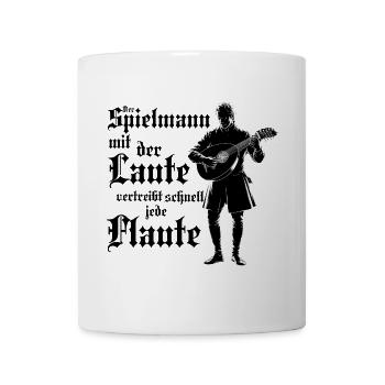 Spielmann mit Laute - Tasse - Weiß - Vorne