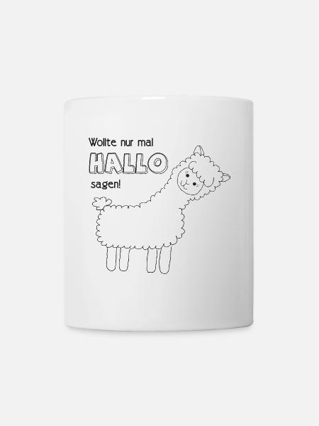 Kleiner Alpaka-Gruß - Tasse - Weiß