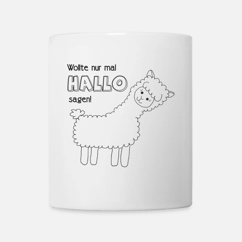 Kleiner Alpaka-Gruß - Tasse - Weiß