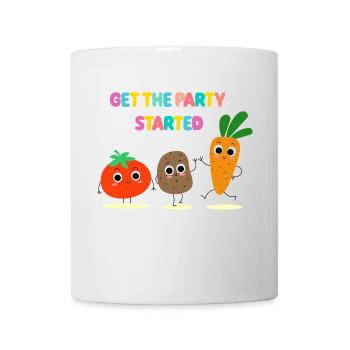 Veggie Party - Gemüseparty - Geschenkidee - Tasse - Weiß - Vorne
