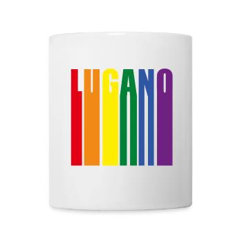 Lugano Switzerland Rainbow Pride Gift - Mug - white - Front