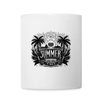 SUMMER Vibes, Design de plage - Mug blanc - blanc - Devant