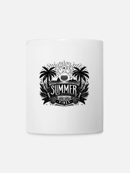 SUMMER Vibes, Beach Design - Tasse - Weiß