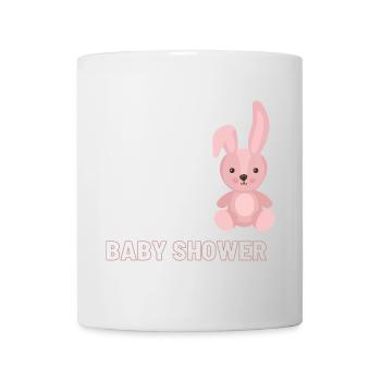 Baby Shower with Pink Bunny Design - Mug - white - Front