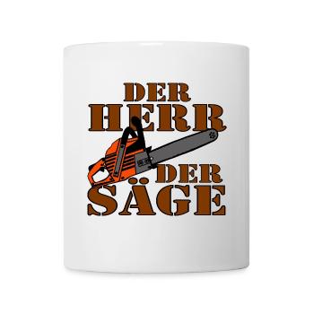 Le Seigneur de la Scie , Tronçonneuse , Tronçonneuse ....... - Mug blanc - blanc - Devant