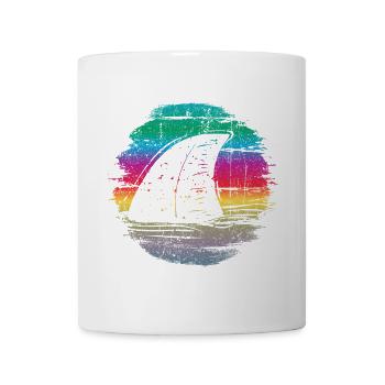 Sonnenuntergang Surfer Welle Illustration - Tasse - Weiß - Vorne