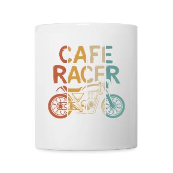 vintage caferacer illustration - custom biker logo - Mug - white - Front