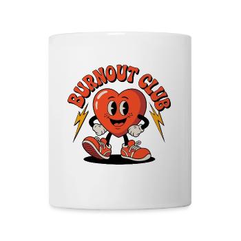 Burnout Club Heart Health Laughing Heart - Mug - white - Front