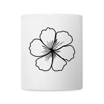 Cherry Blossom – Multi-Color Contours Sakura Look - Mug - white - Front