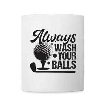 Golf - Lavez toujours vos balles - Mug blanc - blanc - Devant