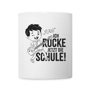 Schulkind - Yeah! Ich rocke jetzt die Schule - Tasse - Weiß - Vorne