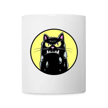 Schwarze Katze - Tasse - Weiß - Vorne