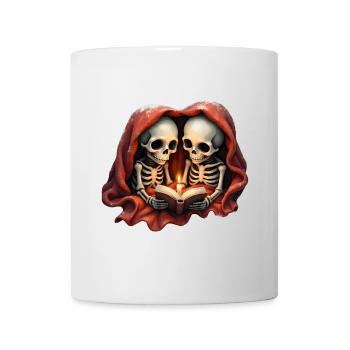 Moments magiques d’hiver : deux squelettes - Mug blanc - blanc - Devant
