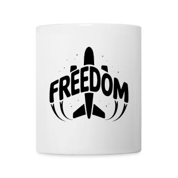 Freedom - Cooles Urlaubspiktogramm - Tasse - Weiß - Vorne