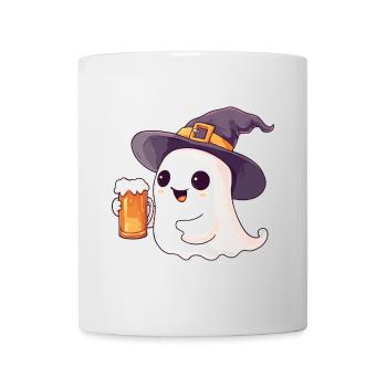 Halloween Ghost Ghost Beer Alcohol Funny - Mug - white - Front