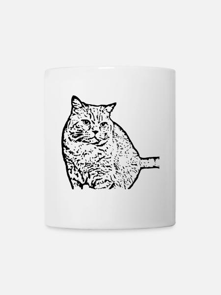 British Shorthair Chat Chat Noir Chats - Mug blanc - blanc
