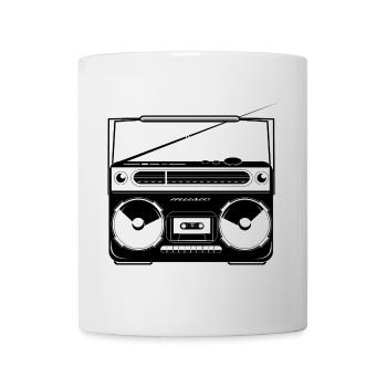 Retro Ghettoblaster – Music from the 80s - Mug - white - Front
