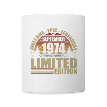 1974 septembre 1974 Anniversaire septembre 1974 - Mug blanc - blanc - Devant