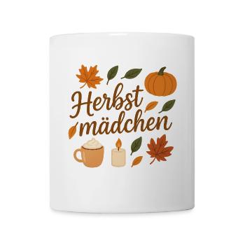 herbstmädchen - Tasse - Weiß - Vorne