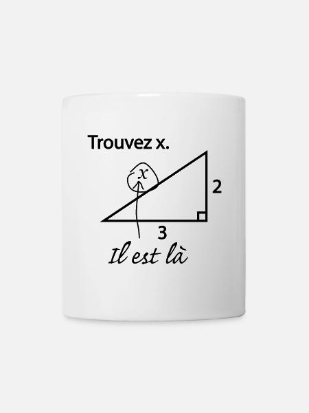 Trouver x - Mug blanc - blanc