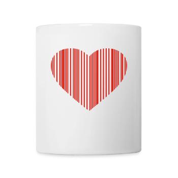 code-barres "amour" - Mug blanc - blanc - Devant