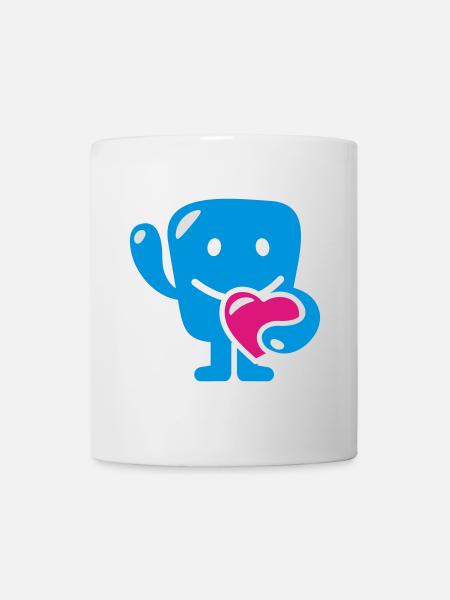 monster with heart - monster mit herz - Tasse - Weiß