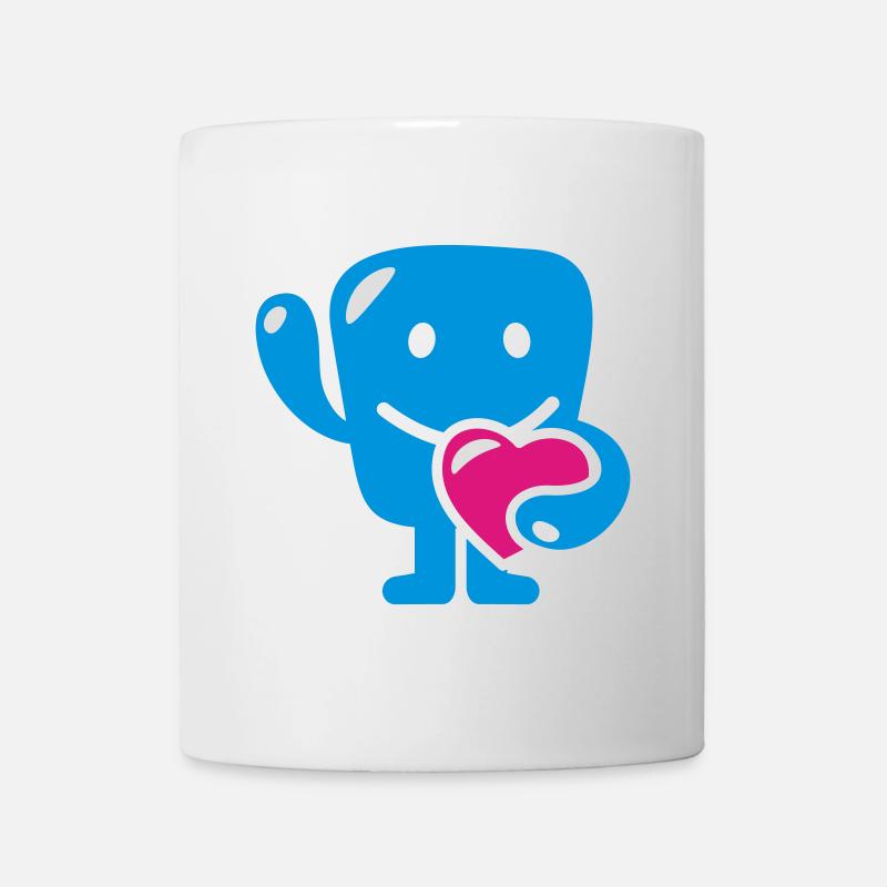 monster with heart - monster mit herz - Tasse - Weiß