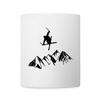 Coureur de montagne à ski - Mug blanc - blanc - Devant