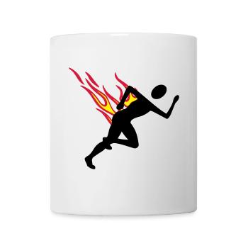 Jogger with flames - Mug - white - Front