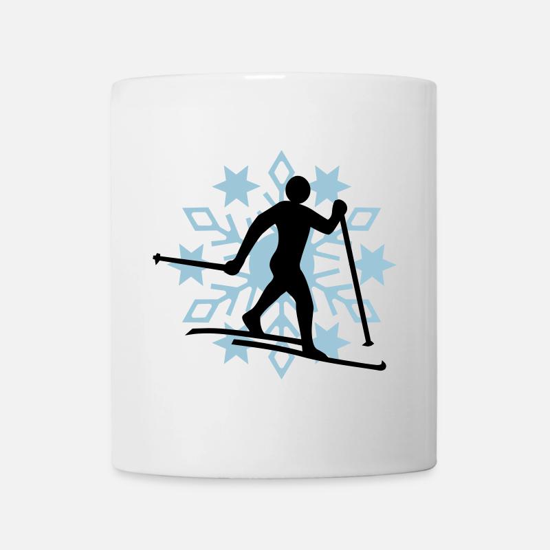 Langläufer Schneeflocke - Tasse - Weiß