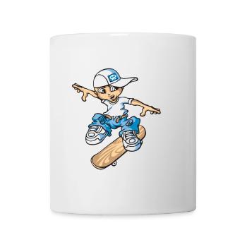 Garçon de patineur - Mug blanc - blanc - Devant