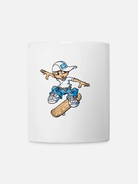 Garçon de patineur - Mug blanc - blanc