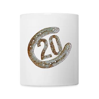 Fer à cheval - 20 ans - Mug blanc - blanc - Devant